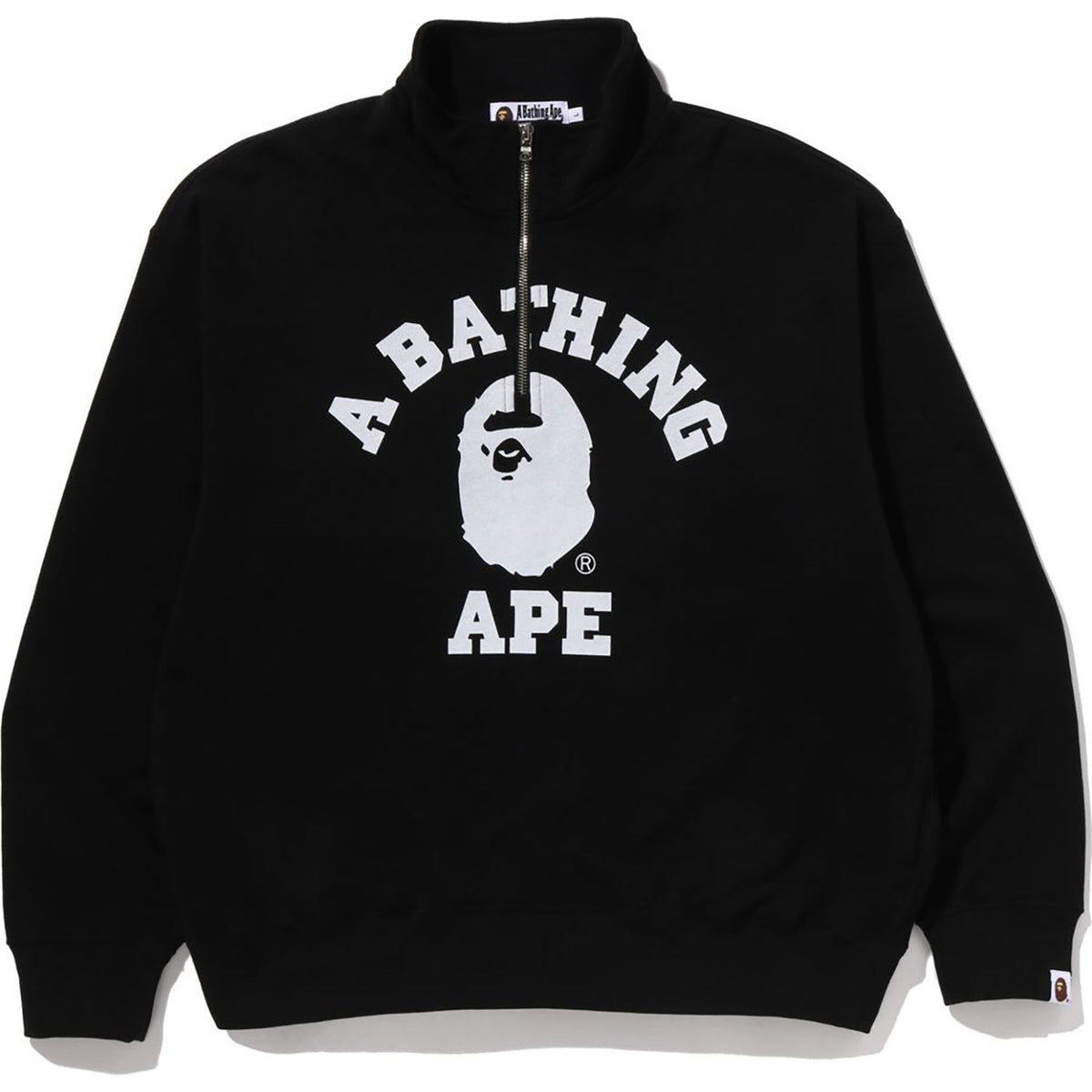 COLLEGE HALF ZIP RELAXED FIT CREWNECK SWEATSHIRT MENS